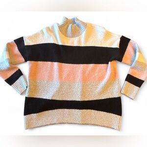 Romeo + Juliet Couture Colorblock Mock Neck Sweater Women’s Large